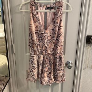 Pink snakeskin romper